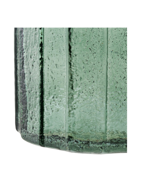 Cache-pot verre vert rainuré 15 cm Lysvane House Nordic - 4