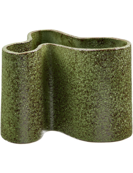 Vase céramique vert forêt organique Varyndal House Nordic - 1