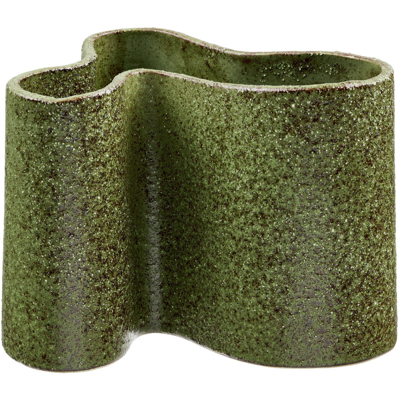 Vase céramique vert forêt organique Varyndal House Nordic - 1