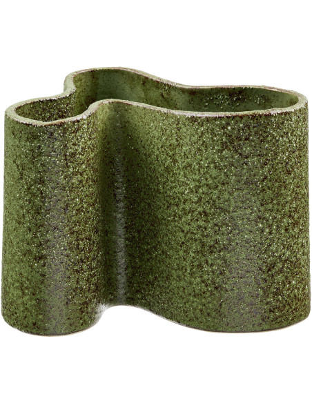 Vase céramique vert forêt organique Varyndal House Nordic - 1