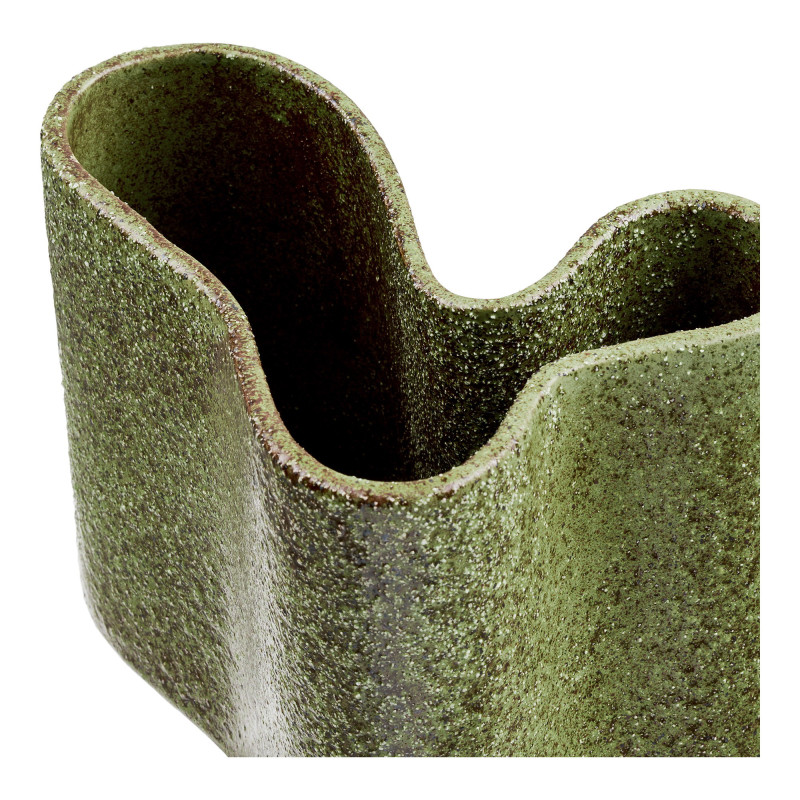 Vase céramique vert forêt organique Varyndal House Nordic - 3