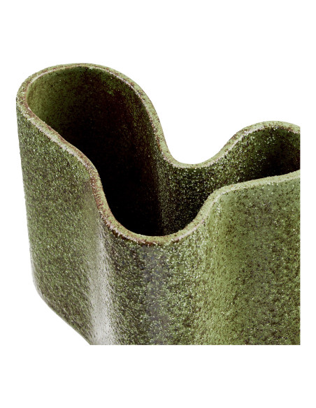 Vase céramique vert forêt organique Varyndal House Nordic - 3