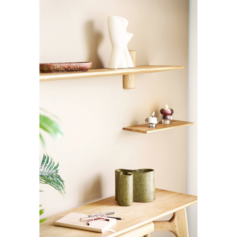 Vase céramique vert forêt organique Varyndal House Nordic - 6