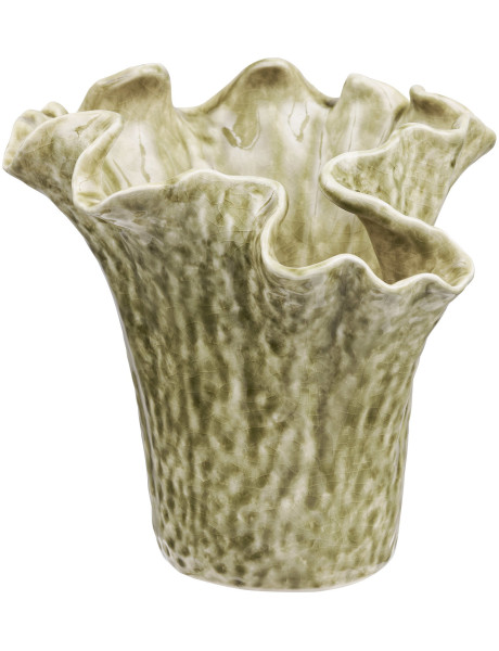 Vase céramique sable ondulé 23,5 cm Fjelloryn House Nordic - 1
