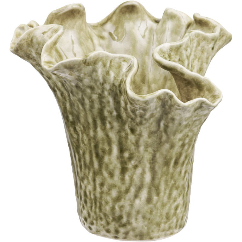 Vase céramique sable ondulé 23,5 cm Fjelloryn House Nordic - 1
