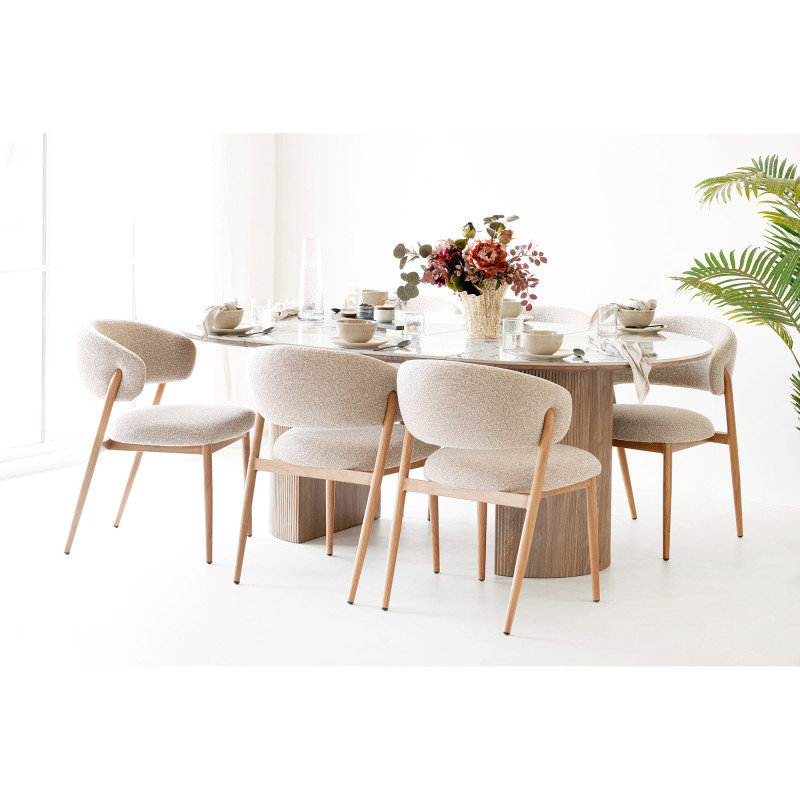 Vase céramique sable ondulé 23,5 cm Fjelloryn House Nordic - 9