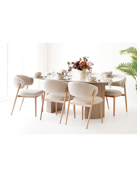 Vase céramique sable ondulé 23,5 cm Fjelloryn House Nordic - 9