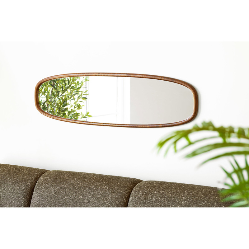 Miroir mural ovale effet bois 40x150 cm Luxon House Nordic - 6