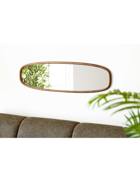 Miroir mural ovale effet bois 40x150 cm Luxon House Nordic - 6