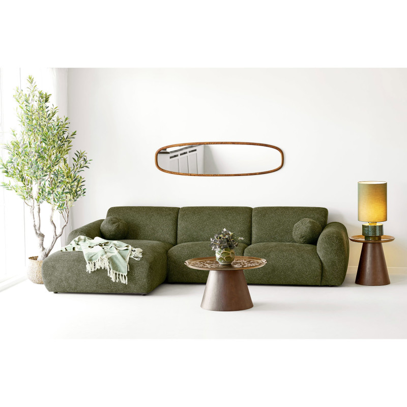 Miroir mural ovale effet bois 40x150 cm Luxon House Nordic - 7