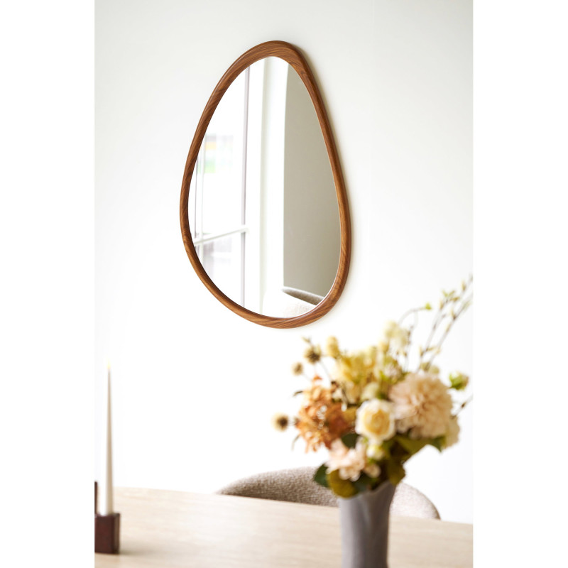 Miroir mural organique effet bois 50x80 cm Luxon House Nordic - 2