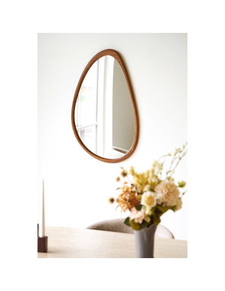 Miroir mural organique effet bois 50x80 cm Luxon House Nordic - 2