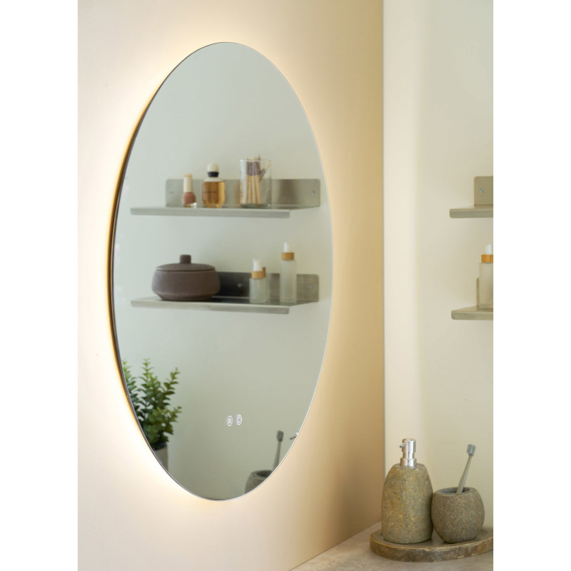 Miroir rond LED salle de bain antibuée 80 cm Kiama House Nordic - 2