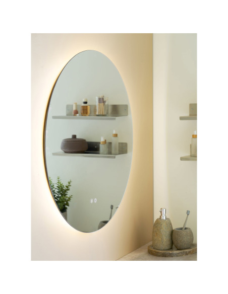 Miroir rond LED salle de bain antibuée 80 cm Kiama House Nordic - 2