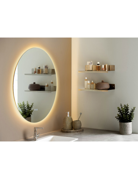 Miroir rond LED salle de bain antibuée 80 cm Kiama House Nordic - 8
