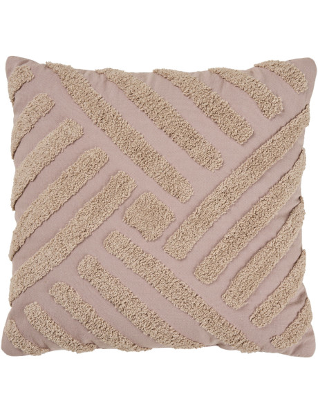 Coussin beige sable coton tufté 45x45 cm Albany House Nordic - 1