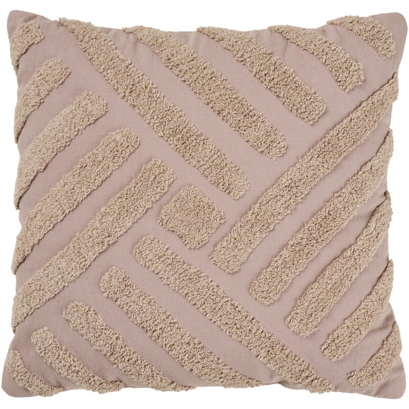Coussin beige sable coton tufté 45x45 cm Albany House Nordic - 1