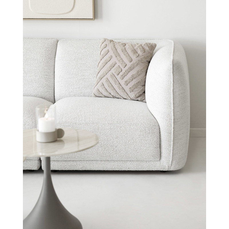 Coussin beige sable coton tufté 45x45 cm Albany House Nordic - 2