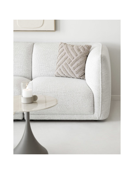 Coussin beige sable coton tufté 45x45 cm Albany House Nordic - 2