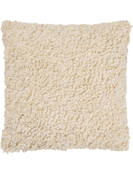 Coussin bouclette écru polyester 45x45 cm Tossa House Nordic - 1