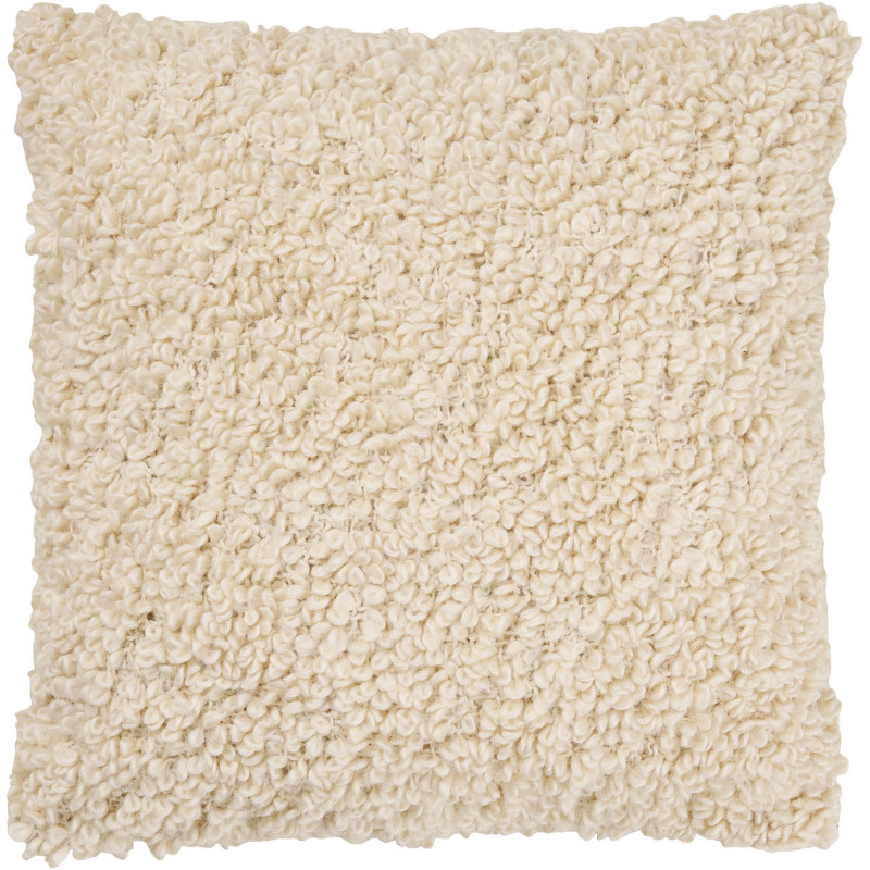 Coussin bouclette écru polyester 45x45 cm Tossa House Nordic - 1