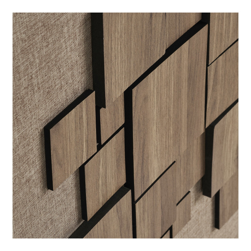 Décoration murale relief 3D brune effet bois MDF 60x60 cm Gala House Nordic - 4