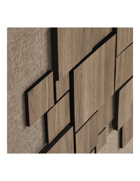 Décoration murale relief 3D brune effet bois MDF 60x60 cm Gala House Nordic - 4