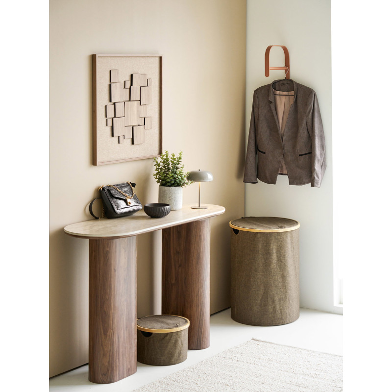 Décoration murale relief 3D brune effet bois MDF 60x60 cm Gala House Nordic - 6