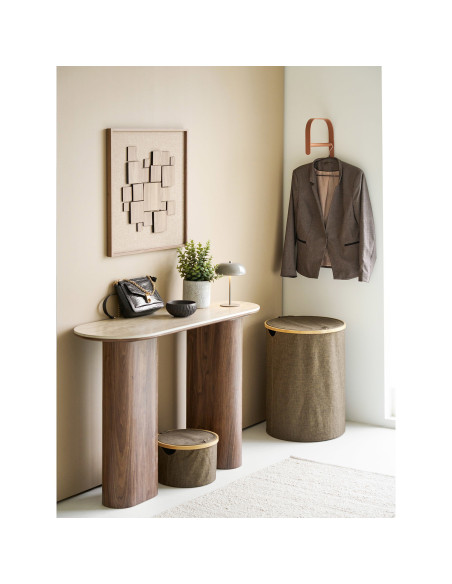 Décoration murale relief 3D brune effet bois MDF 60x60 cm Gala House Nordic - 6