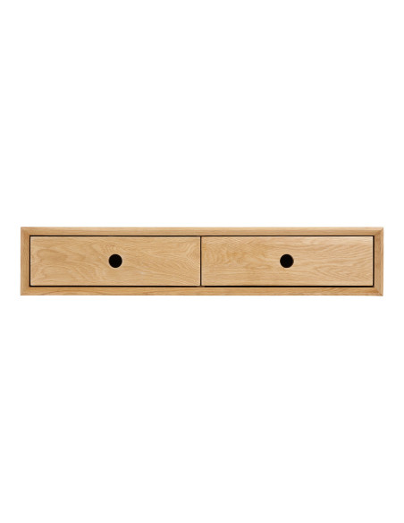 Console murale en chêne laqué avec 2 tiroirs 80x25x15 cm Luzern House Nordic - 3