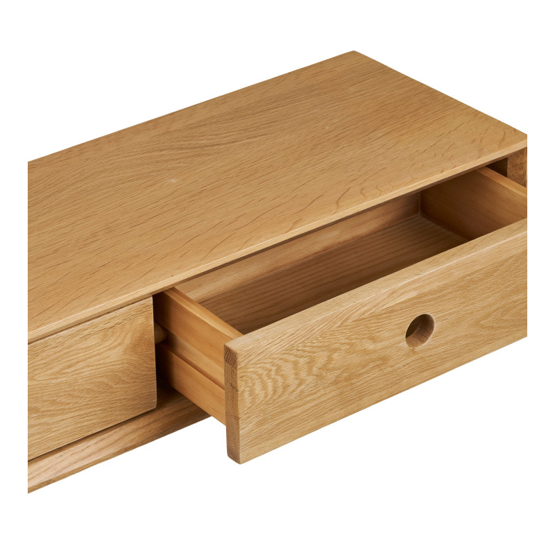 Console murale en chêne laqué avec 2 tiroirs 80x25x15 cm Luzern House Nordic - 4