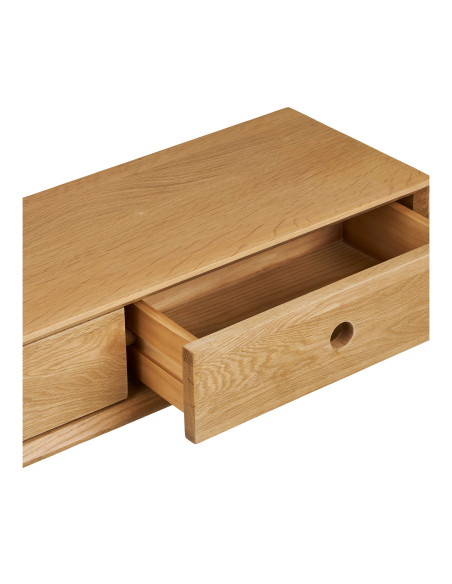Console murale en chêne laqué avec 2 tiroirs 80x25x15 cm Luzern House Nordic - 4