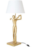 Lampe de table golfeur dorée polyrésine 35x35x80 cm Dornoch
