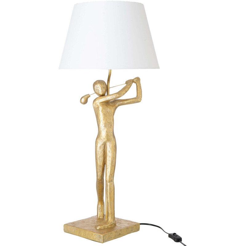 Lampe de table golfeur dorée polyrésine 35x35x80 cm Dornoch J-Line - 1