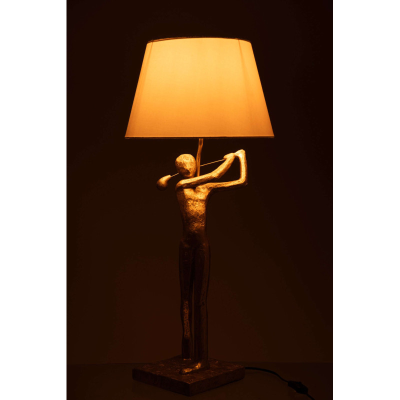 Lampe de table golfeur dorée polyrésine 35x35x80 cm Dornoch J-Line - 3