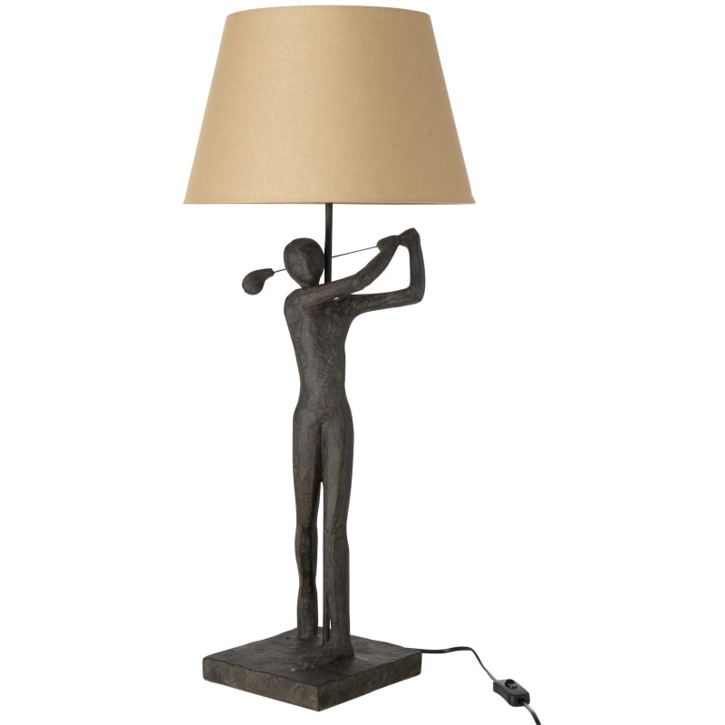 Lampe à poser golfeur noire polyrésine 35x35x80 cm Dornoch J-Line - 1