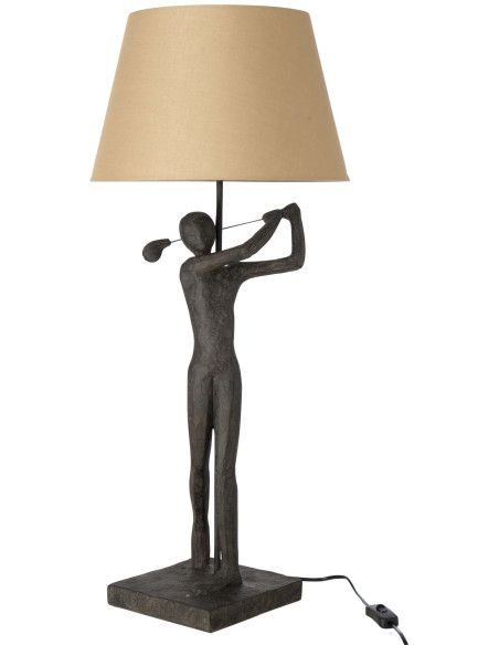 Lampe à poser golfeur noire polyrésine 35x35x80 cm Dornoch J-Line - 1
