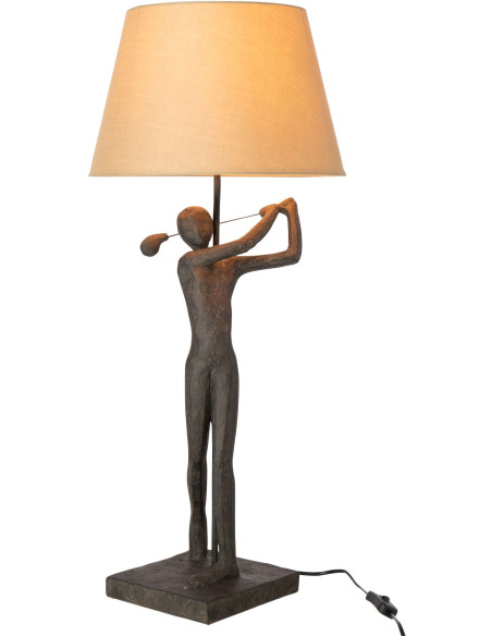 Lampe à poser golfeur noire polyrésine 35x35x80 cm Dornoch J-Line - 2