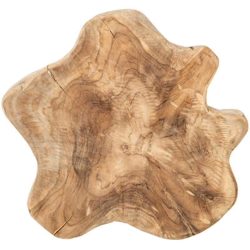 Plateau décoratif en teck naturel 39x34x5,5 cm Jepara J-Line - 2