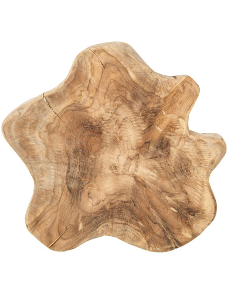 Plateau décoratif en teck naturel 39x34x5,5 cm Jepara J-Line - 2