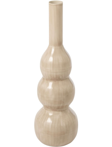 Vase haut en métal beige 76 cm Lunendam J-Line - 1
