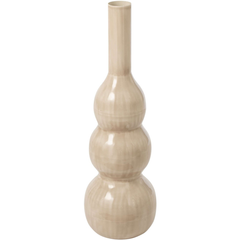 Vase haut en métal beige 76 cm Lunendam J-Line - 1