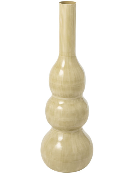 Vase haut en métal vert sauge 30x30x92 cm Lunendam J-Line - 1