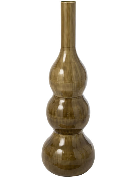 Vase de sol en métal vert olive 40x40x122 cm Lunendam J-Line - 1