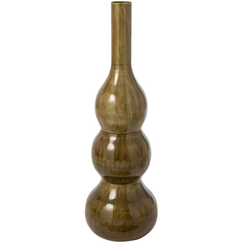 Vase de sol en métal vert olive 40x40x122 cm Lunendam J-Line - 1