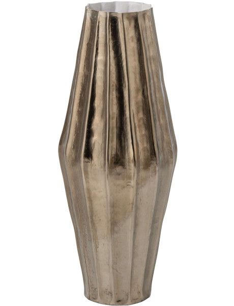 Vase haut aluminium doré cannelé 57 cm Bronkhorst J-Line - 1
