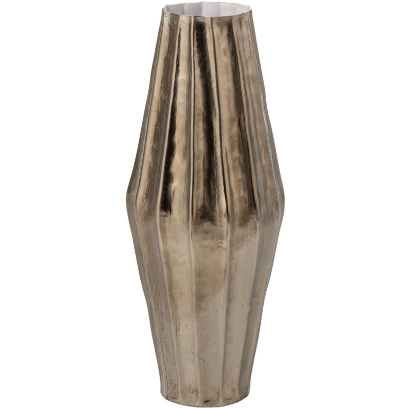 Vase haut aluminium doré cannelé 57 cm Bronkhorst J-Line - 1