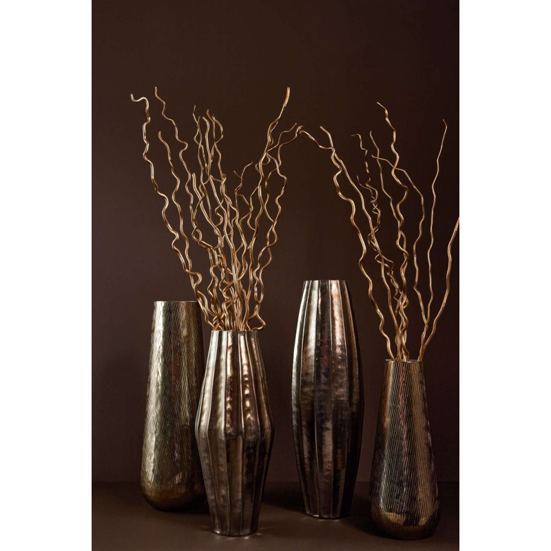 Vase haut aluminium doré cannelé 71 cm Bronkhorst J-Line - 1