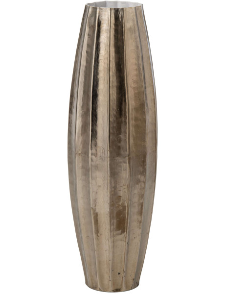 Vase haut aluminium doré cannelé 71 cm Bronkhorst J-Line - 2
