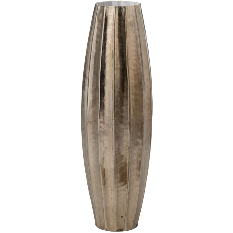 Vase haut aluminium doré cannelé 71 cm Bronkhorst J-Line - 2